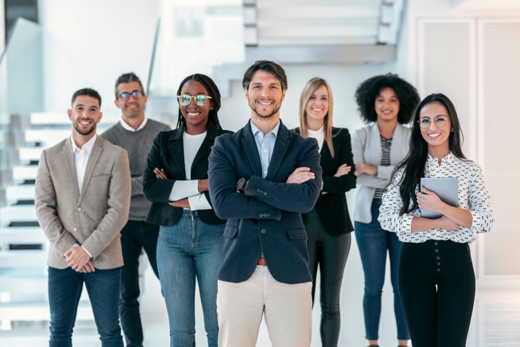group of sales and marketing employees