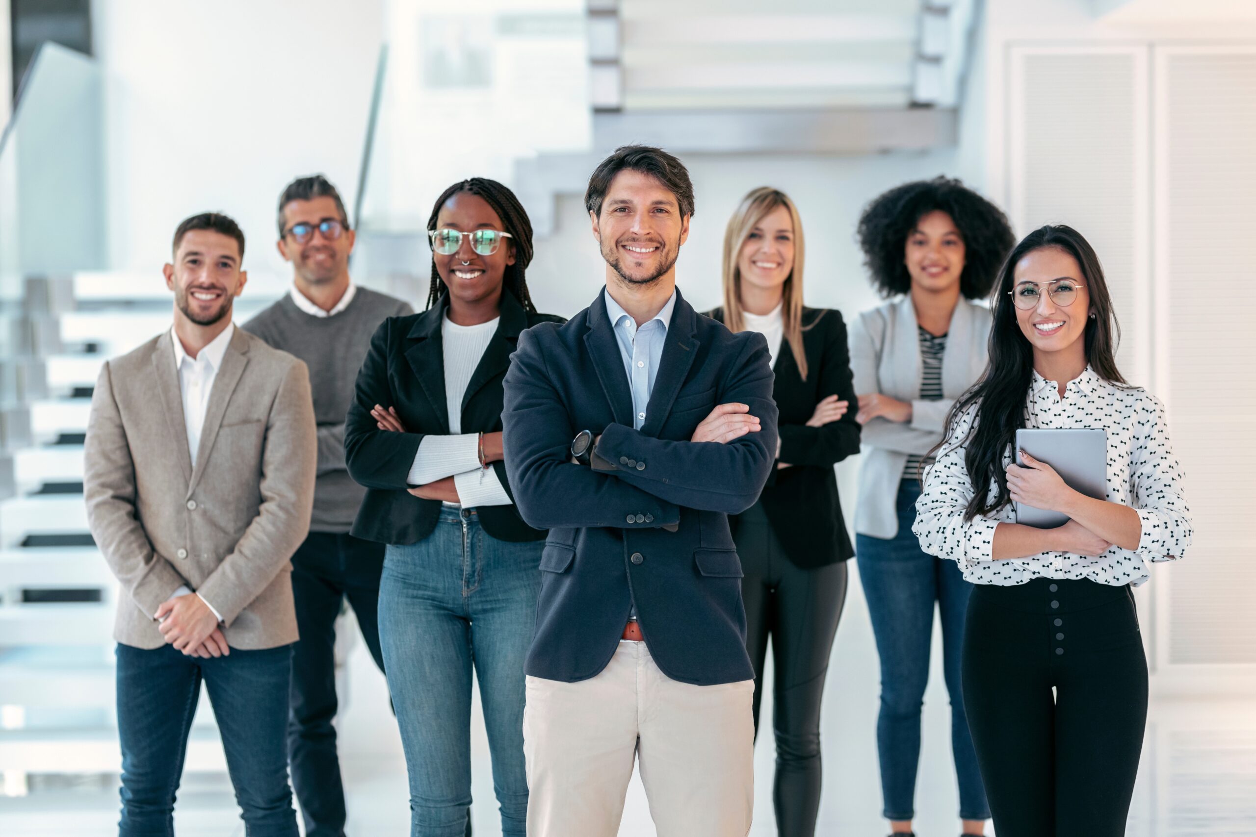 group of sales and marketing employees